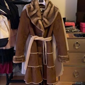 “Laundry” Ruffle Shearling Coat